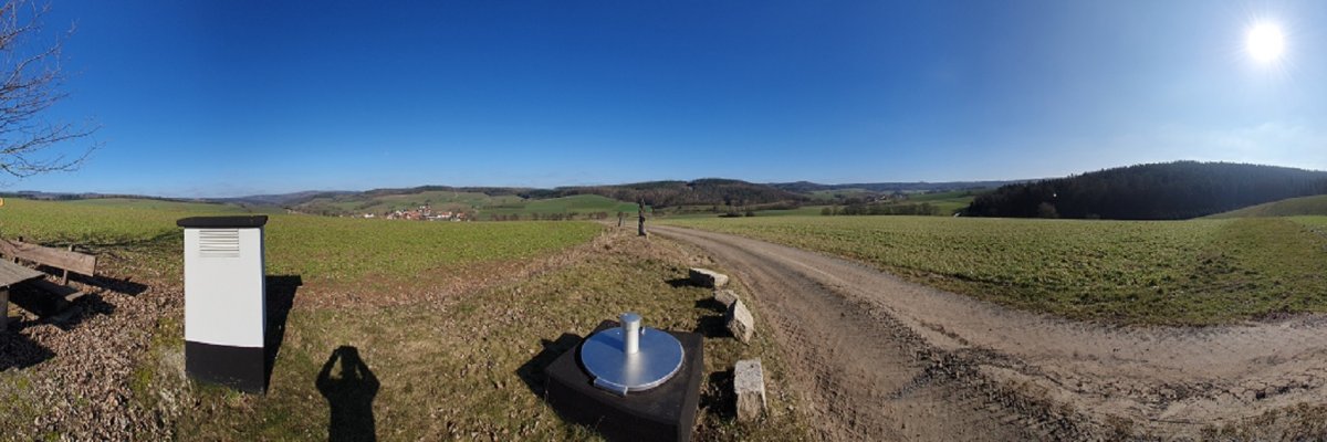 Panoramaaufnahme der Wanderlandschaft um Spangenberg